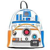 Star Wars - R2-D2 & BB-8 Cosplay Light Up 10” Faux Leather Mini Backpack