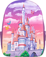 Beauty and the Beast (1991) - Castle Snap Flap 12" Faux Leather Mini Backpack