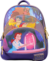Beauty and the Beast (1991) - Scenes Triple Pocket 10" Faux Leather Mini Backpack