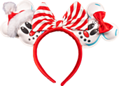 Mickey Mouse - Mickey & Minnie Mouse Snowman Faux Leather Headband