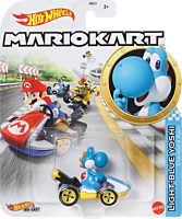 Mario Kart - Light-Blue Yoshi (Standard Kart) Hot Wheels 1/64th Scale Die-Cast Vehicle Replica