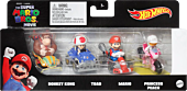 The Super Mario Bros. Movie (2023) - Donkey Kong, Toad, Mario & Princess Peach Hot Wheels 1/64th Scale Die-Cast Vehicle Replica