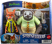 Zootopia - In & Out in a Flash Nick Wilde, Judy Hopps & Flash Disney Pixar Storytellers 4" Scale Action Figure 3-Pack
