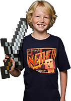 Minecraft - Nether Postcard Navy Kids or Youth T-Shirt