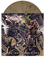 Dismember - Where Ironcrosses Grow LP Vinyl Record (Sand Marbled Coloured Vinyl)