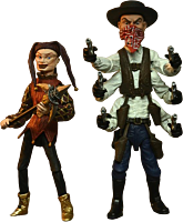 Puppet Master - Six Shooter & Jester 7" Action Figure 2-Pack