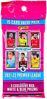 EPL Premier League Football (Soccer) - 2021/22 Panini Prizm Soccer Trading Cards Fat Pack (15 Cards)