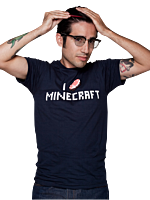 Minecraft - I Porkchop Minecraft Male Navy Premium T-Shirt