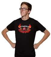 Minecraft - Powered by Redstone Black Male T-Shirt