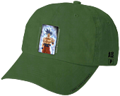 Dragon Ball Super - DBS x Primitive Goku Ultra Instinct Washed Olive Adjustable Strapback Hat (One Size)
