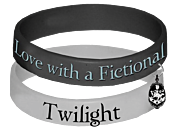 Twilight - Im in love with a fictional character bracelet 2-pack