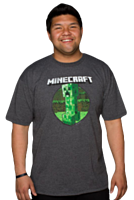 Minecraft - Retro Creeper Charcoal Heather Male T-Shirt