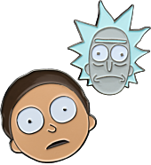 Rick and Morty Face Enamel Pin (Set of 2) 