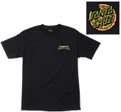 Teenage Mutant Ninja Turtles - TMNT x Santa Cruz Pizza Dot T-Shirt Black
