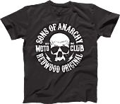 Sons of Anarchy - Skull Logo Black Male T-Shirt
