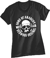 Sons of Anarchy - Skull Logo Black Female T-Shirt