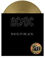 AC/DC - Back In Black LP Vinyl Record (50th Anniversary Gold Nugget Coloured Vinyl)