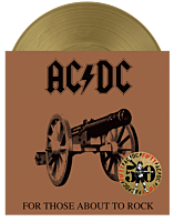 AC/DC - For Those About To Rock (We Salute You) LP Vinyl Record (50th Anniversary Gold Nugget Coloured Vinyl)