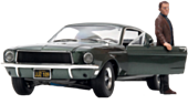 968 Ford Mustang GT Fastback with Steve McQueen Figure - Main Image