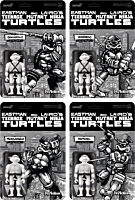 Teenage Mutant Ninja Turtles - Wave 9 Comic Greyscale ReAction 3.75" Action Figure Bundle (Set of 4)