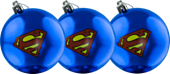 Superman Logo Christmas Bauble 3-Pack