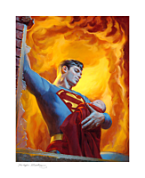 Superman - Saving Grace: A Hero's Rescue Fine Art Print by Kristopher Meadows