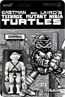 Teenage Mutant Ninja Turtles - Leonardo (Comic Greyscale) ReAction 3.75" Action Figure (Wave 9)