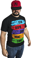 Teenage Mutant Ninja Turtles TMNT -  Paint Strokes Black Male T-Shirt
