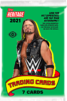 WWE Wrestling - 2021 Topps Heritage Trading Cards Hobby Pack (7 Cards)