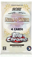 MLB Baseball - 2021 Topps Chrome Allen & Ginter Trading Cards Hobby Pack (4 Cards)