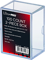 Ultra Pro - Clear 2-Piece Plastic Card Storage Box (100 Count)