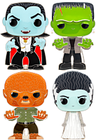 Universal Monsters - Dracula, Frankenstein, Wolfman & Bride of Frankenstein 4" Pop! Enamel Pin Bundle (Set of 4)