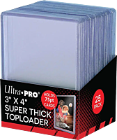 Ultra Pro - 3 x 4 Thick 75pt Card Top Loader (25 Count)