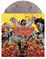 The Texas Chainsaw Massacre Part 2 (1986) - Original Motion Picture Score By Jerry Lambert 2xLP Vinyl Record ("Chainsaw Blade & Blood” Grey With Red Splatter Vinyl)
