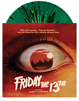 Friday the 13th - Original Motion Picture Soundtrack by Harry Manfredini LP Vinyl Record (“Camp Crystal Lake” Green Splatter Coloured Vinyl)