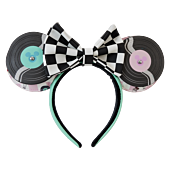 Disney - Mickey & Minnie Date Night Diner Jukebox Record Faux Leather Headband