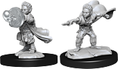Pathfinder Battles - Male Halfling Wizard Deep Cuts Unpainted Miniature Figure 2-Pack