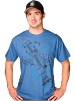 Call of Duty - Black Ops Zombie Labs Denim Blue Male T-Shirt